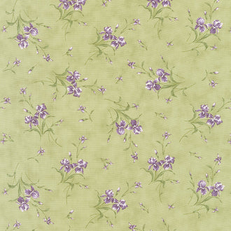 Iris and Ivy - Small Iris Olive Yardage