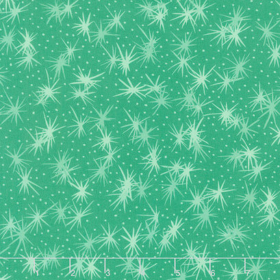 Reindeer Games - Christmas Sparks Evergreen Yardage