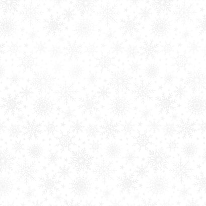 Angels on High - White Snowflake White Pigment Yardage