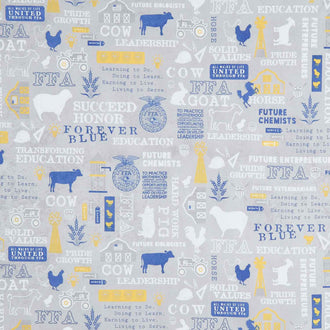 FFA Forever Blue - Text Gray Yardage