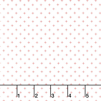 Heirloom Red - Criss Cross Cream Yardage