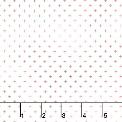 Heirloom Red - Criss Cross Cream Yardage