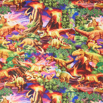 Dino Roars - Dinosaur Sunset Sunset Yardage