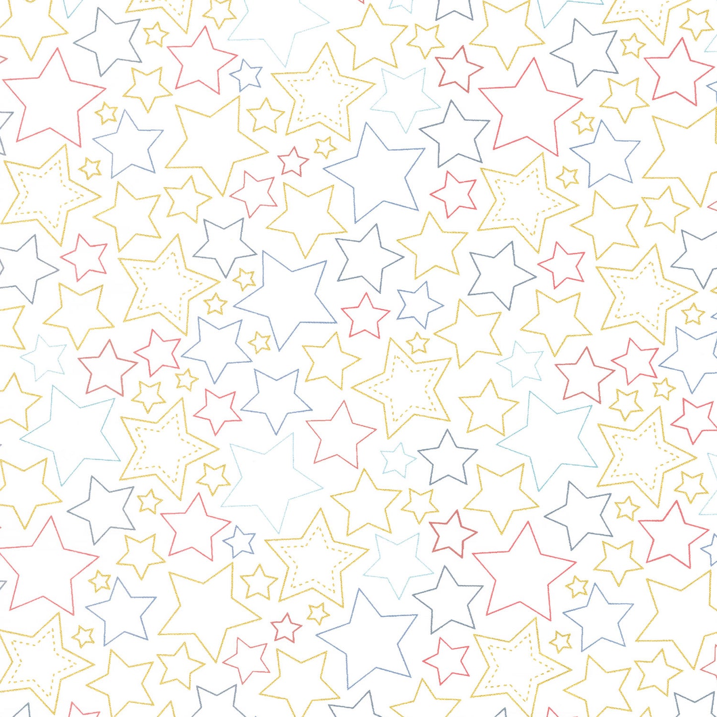 Sweet Freedom - Stars Multi Sparkle Yardage Primary Image