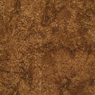 Kings Castle Batiks - Outline Vine Brown Sable Yardage