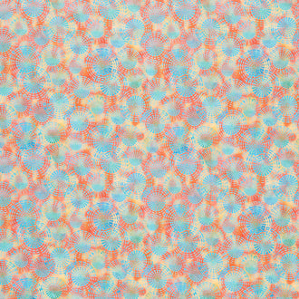 Dazzle - Circles Orange Digitally Printed Yardage