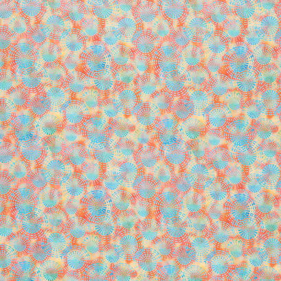 Dazzle - Circles Orange Digitally Printed Yardage