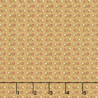 Froth and Bubble - Star Flower Pots Cheddar Yardage