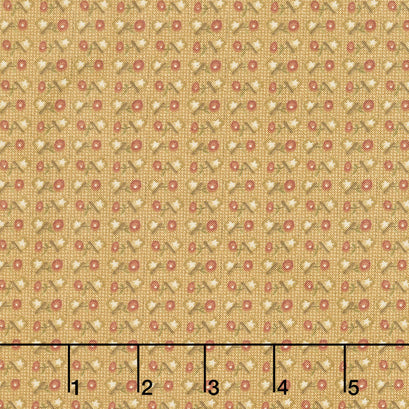 Froth and Bubble - Star Flower Pots Cheddar Yardage