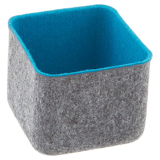 Felt Square Storage Bin - Turquoise