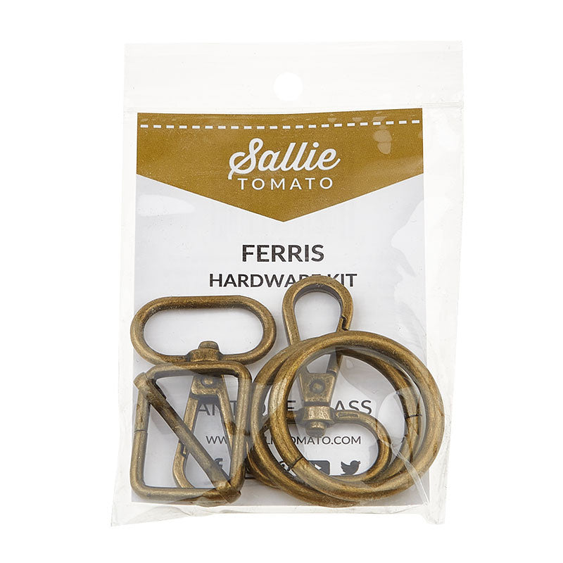 Sallie Tomato Ferris Fanny Pack Hardware Kit - Antique