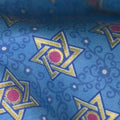 Festival of Lights - Star of Peace Blue Metallic Yardage Alternative View #1
