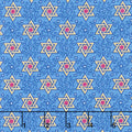 Festival of Lights - Star of Peace Blue Metallic Yardage Primary Image