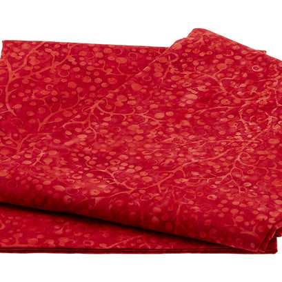 Festive Batiks - Red Berries 2 Yard Cut