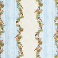 Festive Chickadee - Stripe Sea Mist Metallic Yardage Primary Image