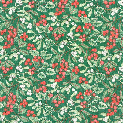 Festive Collection - Christmas Berry Green Yardage