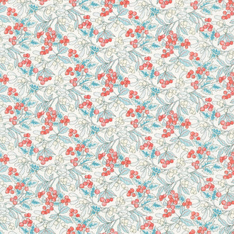 Festive Collection - Mini Christmas Berry White Yardage