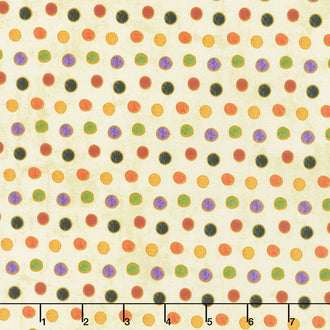 Festive Felines - Polka Dots Beige Yardage