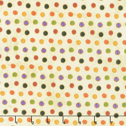 Festive Felines - Polka Dots Beige Yardage
