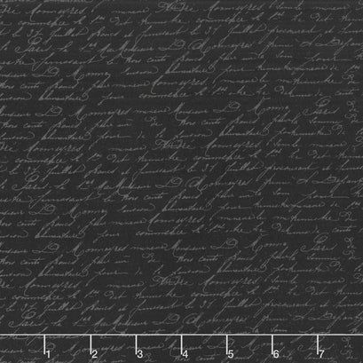 Festive Forest - Script Black Yardage