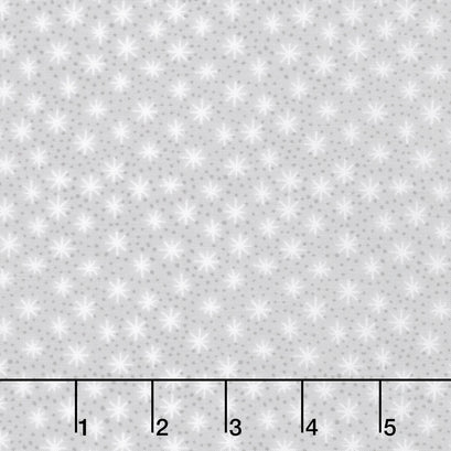 Furry and Bright - Star Dot Gray Yardage