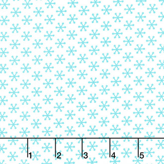 Bright Christmas - Snowflakes Aqua Yardage