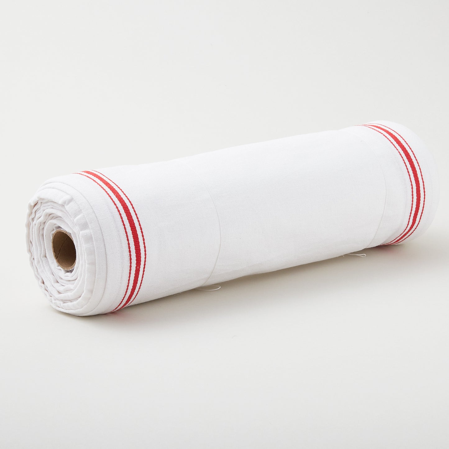 Toweling Basics - Skinny Stripe White Red Yardage Alternative View #1