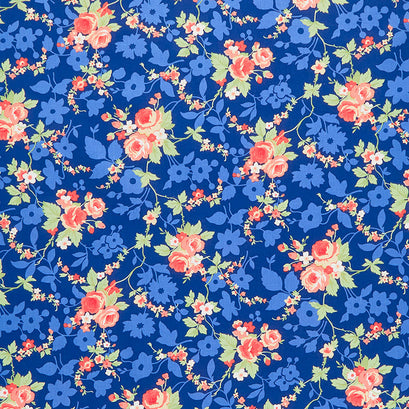 Fruit Cocktail - Summer Floral Boysenberry Yardage
