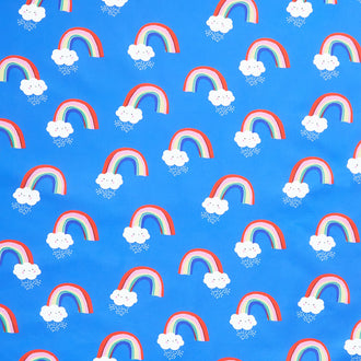 Whatever the Weather - Papercut Rainbows Bright Sky Yardage