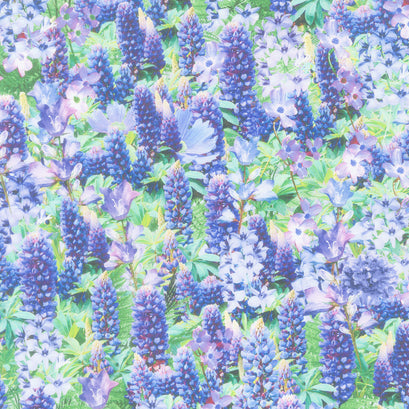 Wildflower - Wild Floral Field Purple Yardage
