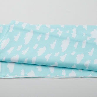 Clouds Light Turquoise 2 Yard Cut