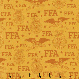 FFA Forever Blue - FFA Logo Gold Yardage