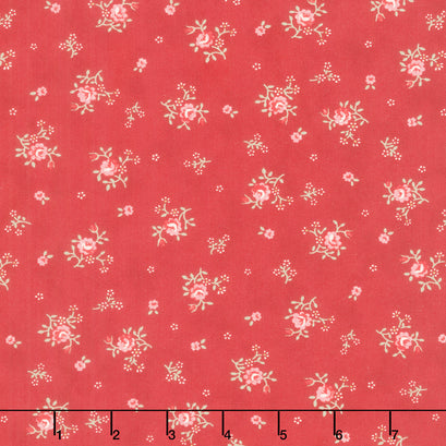 Collection for a Cause: Etchings - Peaceful Posies Red Yardage