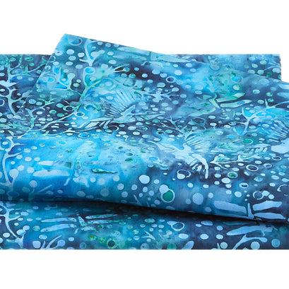 Luscious Batiks - Dragonfly Blue Ocean 2 Yard Cut