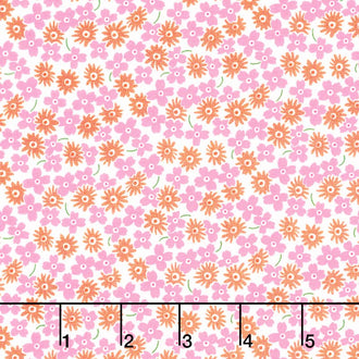Fiddle Dee Dee - Fiddle Packed Flowers Pink Yardage