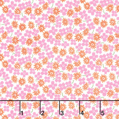 Fiddle Dee Dee - Fiddle Packed Flowers Pink Yardage