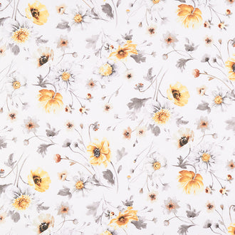 Fields of Gold - Floral Spray Gray Yardage