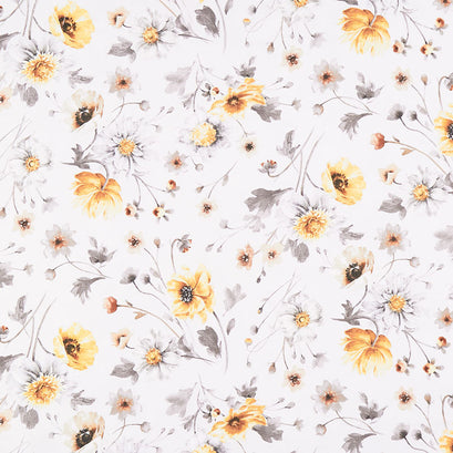 Fields of Gold - Floral Spray Gray Yardage