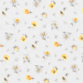 Fields of Gold - Floral Toss Gray Yardage