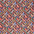 Fiesta Horses - Earth Tones Diamond Horses Dark Brown Metallic Yardage