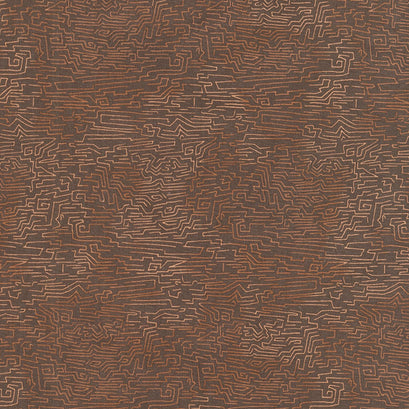 Fiesta Horses - Earth Tones Texture Dark Brown Yardage