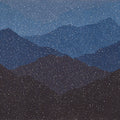 First Snow - Ombre Mountains Nightfall Running Yardage Alternative View #1