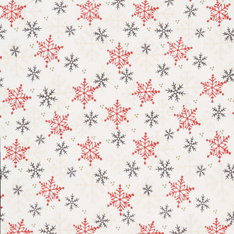 Flannel Gnomies - Snowflake White Yardage