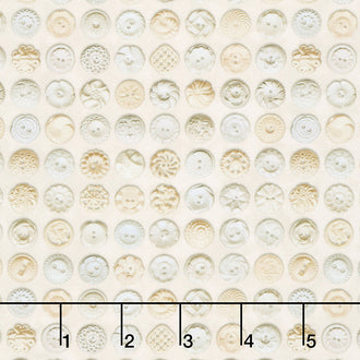 Flea Market Mix - Bakelite Buttons Parchment Cream Yardage