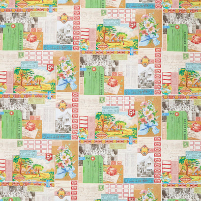 Flea Market Mix - Ephemera Collage Multi Yardage