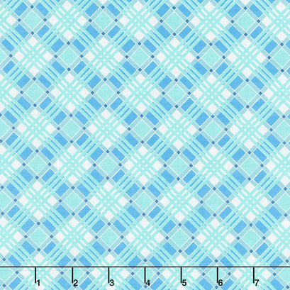Flea Market - Plaid Blue Yardage