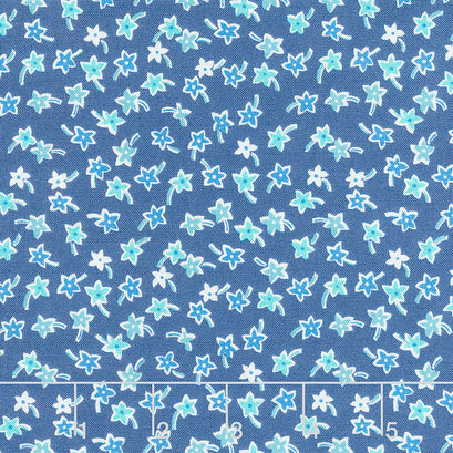Flea Market - Star Flowers Denim Yardage