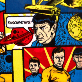 Fleece Licensed - Star Trek Classic Cartoon Characters In Star Trek Classic Cartoon Characters In Blocks Multi Yardage