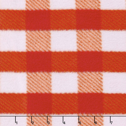 Fleece Plaids & Checks - Gingham Plaid Red Yardage