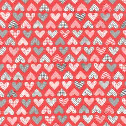 Flirt - Hearts Red Yardage